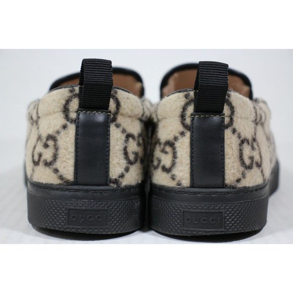 Gucci Beige and Black Slip-On Sneakers - Picture 3 of 8
